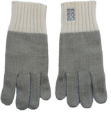 Taupe Cream Knit Gloves
