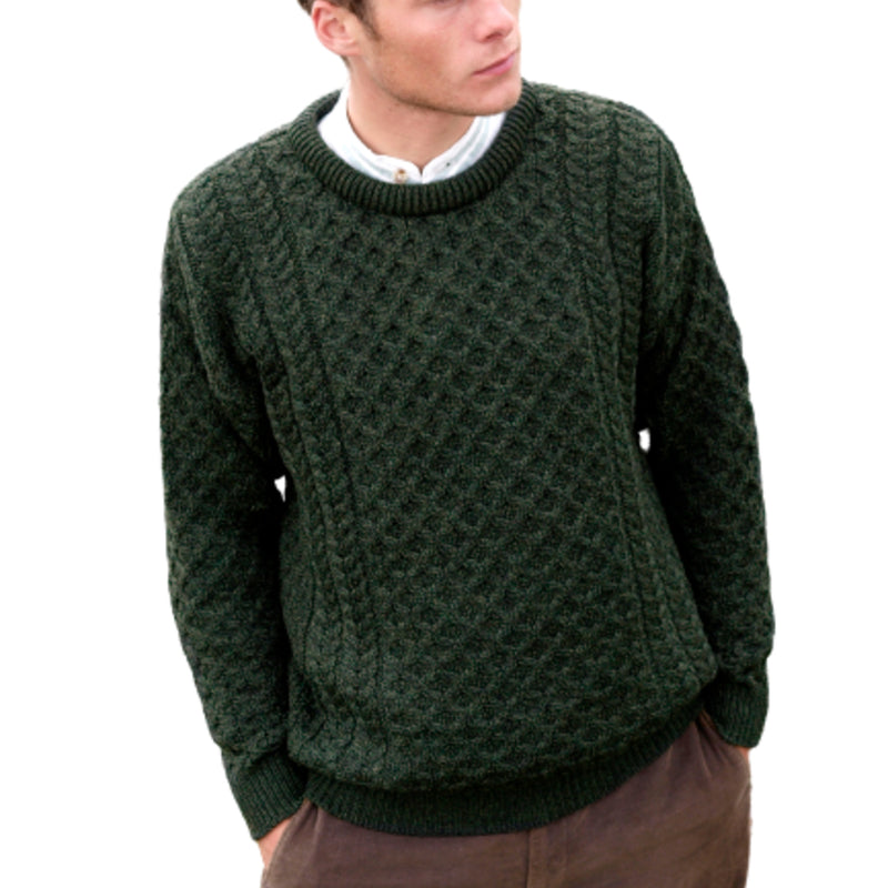 Merino Aran Crewneck Sweater C1949