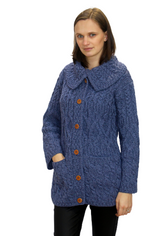 Cardigan in Aran knit - Merino Wool