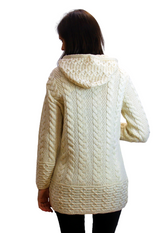 Hooded Zip Aran  Coat HD4025