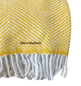 Herringbone Patterned Throw with Tassels