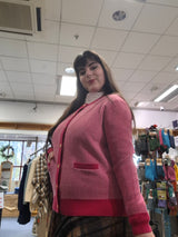 Pink Cherry / Nightsky ladies Cardigan DM177