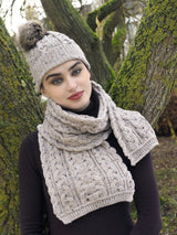 Unisex Scarf 100% Merino Wool Aran