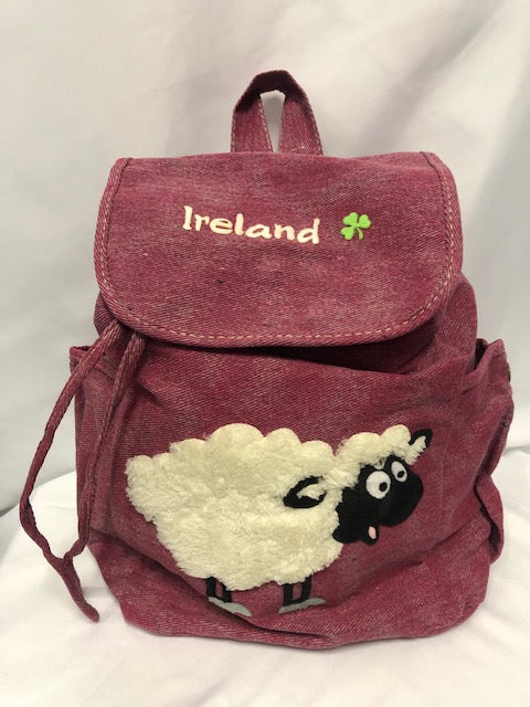 Big Backpack with Sheep Motif