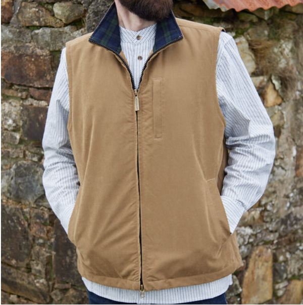 Men's West Cork Windproof Vest - Brown