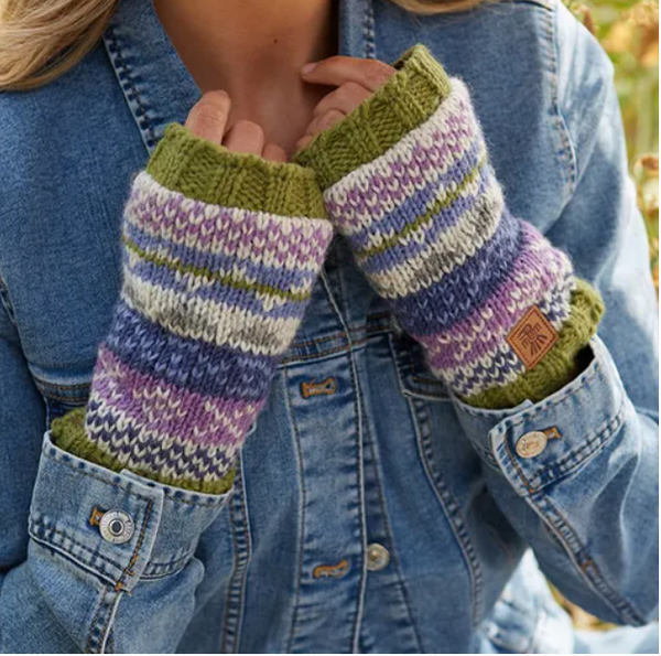 Classic Fairisle Olive Handwarmer