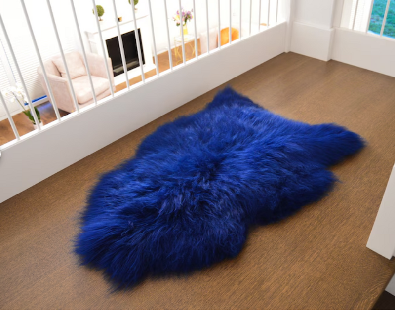 Sheepskin Rug Blue