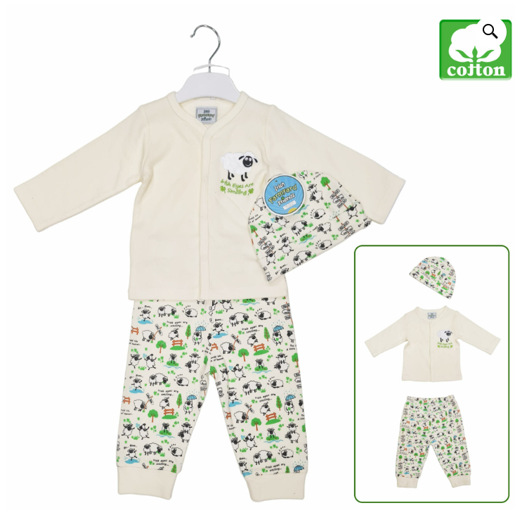 Cotton 3pc Baby Irish Print Hanger Set