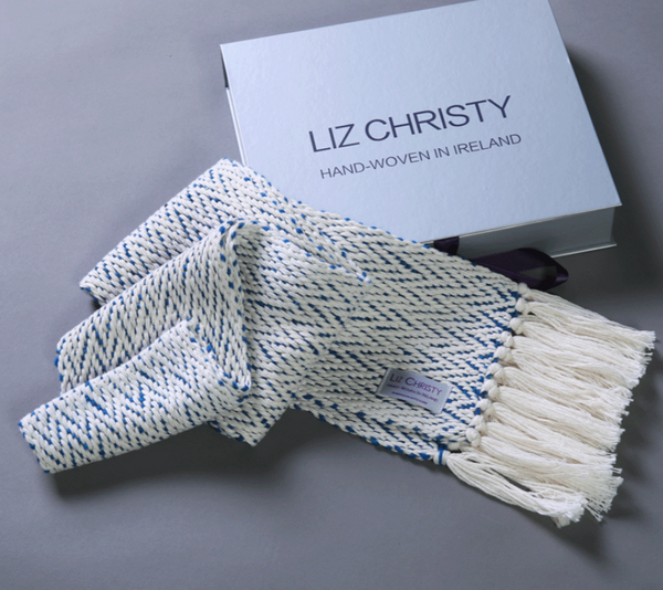 Herringbone Scarf – Belleek Blue