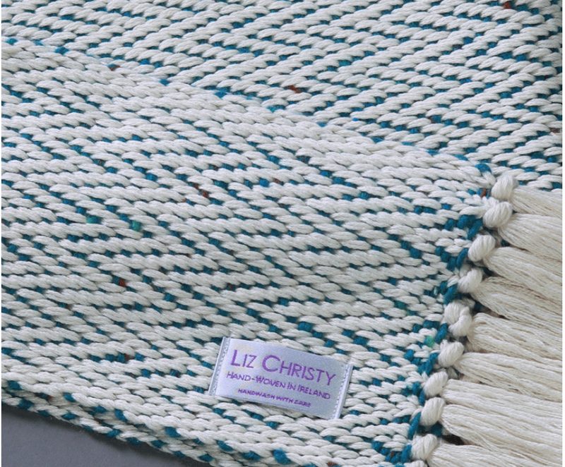 Herringbone Scarf – Gweedore Teal