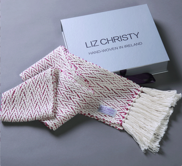 Herringbone Scarf – Tara Pink