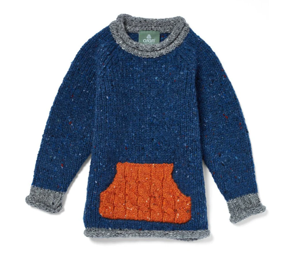 Childrens Roll Neck Sweater | Kangaroo Pocket