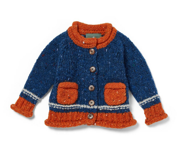 Baby Roll Neck Cardigan Denim