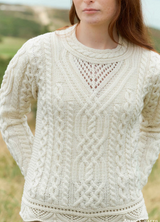SCALLOP LACE STITCH SWEATER C5586