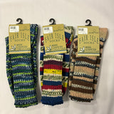 Socks Wool Fairaisle size large,  Mixed Colours