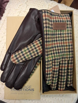 Mens Tweed Stud Gloves