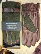 Mens Tweed Stud Gloves