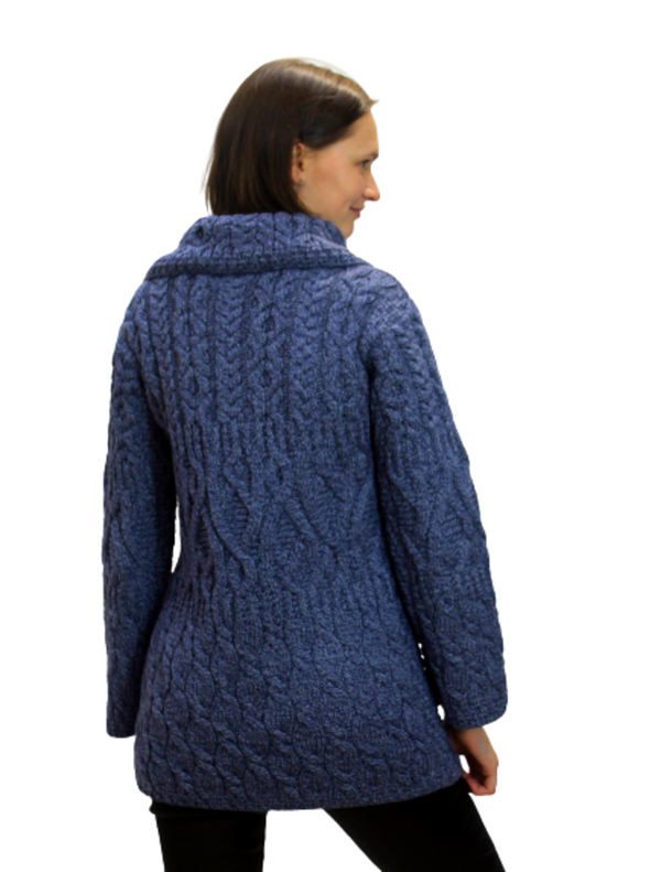 Cardigan in Aran knit - Merino Wool