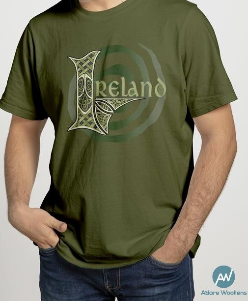 Ireland Mono Spiral Olive t-shirt CT7730