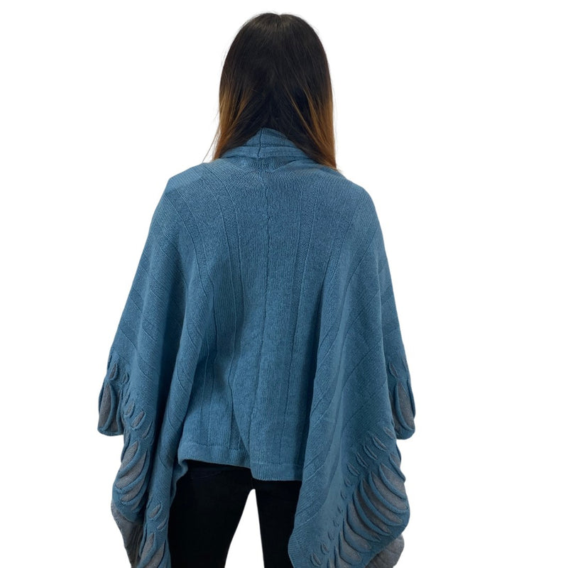 Cape Wool with Collar Trim
