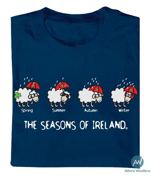 Seasons of Ireland Sheep Navy t-shirt CT809