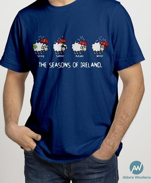 Seasons of Ireland Sheep Navy t-shirt CT809