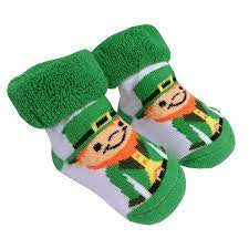Baby Leps Socks Green and White