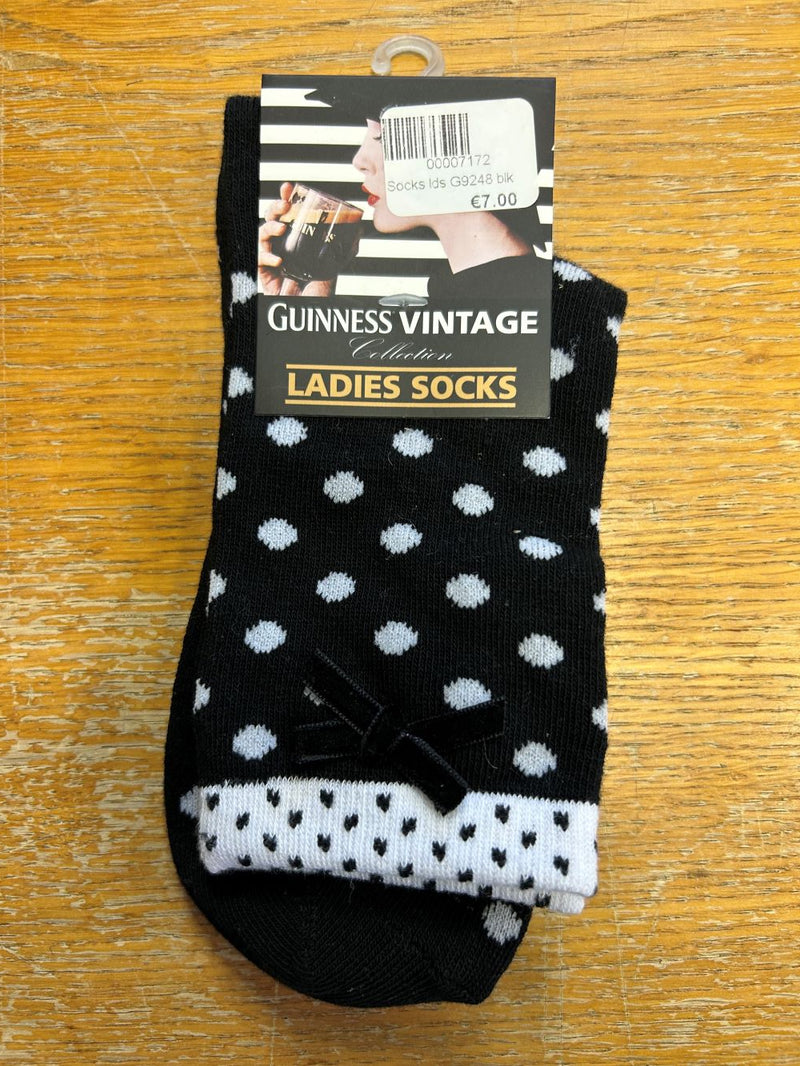 Sock ladies Guinness  polka dot G9248